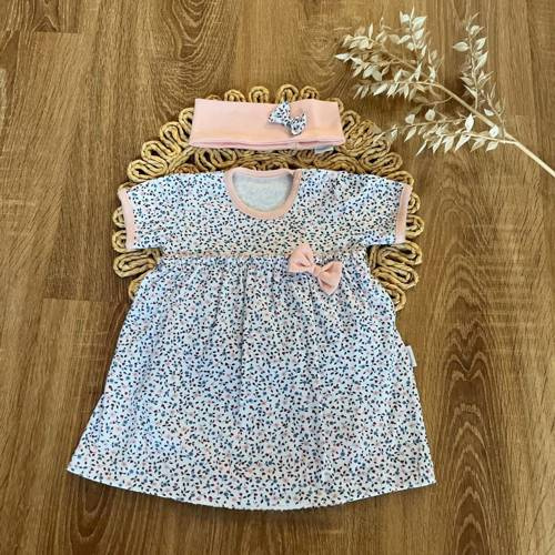 Sukienka z krótkim rękawem SK11232 Łączka Mamatti