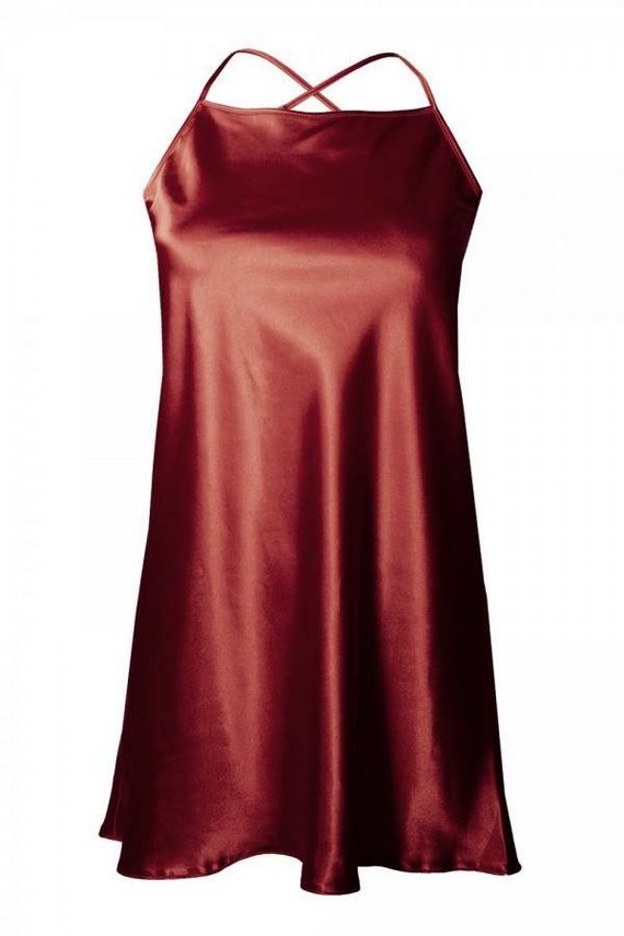 Halka satynowa koszulka damska Anna DKaren - Bordo