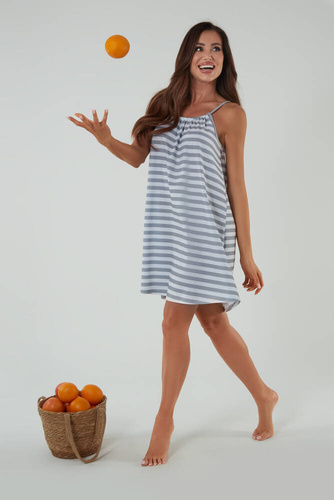 Koszula nocna na wąskim ramiączku Bari Italian Fashion - druk  