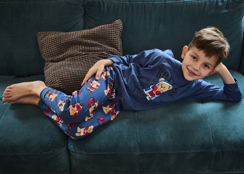 Chłopięca piżama Cornette 593/178 966/178 Boxer | Bawełna, nadruk, wygoda na każdą noc