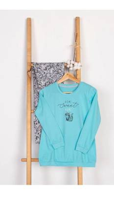 Piżama dziewczęca G-238 PY, G-573 PY Lama - turkusowy