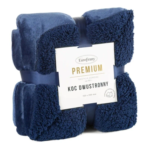 Koc dwustronny narzuta Tedy Eurofirany granatowy 