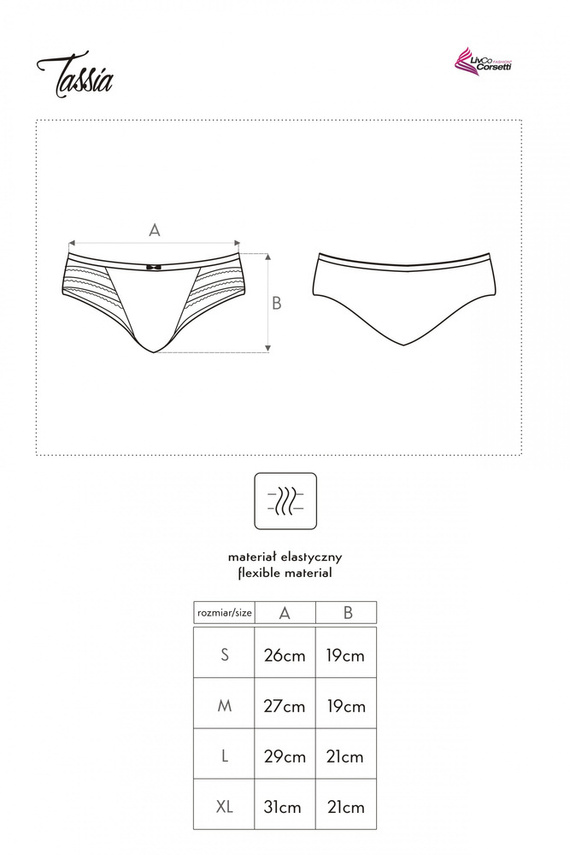 Figi damskie Tassia LC 6053 LivCo Corsetti Fashion biały