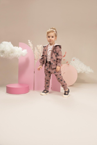 Bluza z kapturem Happiness Pinokio - ciemny róż/druk