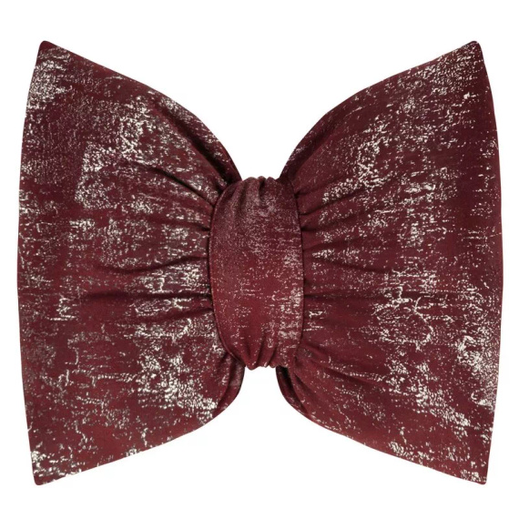 Eurofirany Kokarda 1 Poduszka świąteczna 45x55 bordowy– welwet, ozdobna kokarda