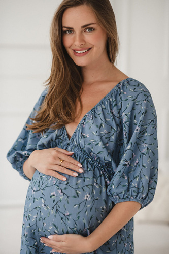 Sukienka ciążowa i do karmienia Milk Sun Blue Blossom Milk%Love 
