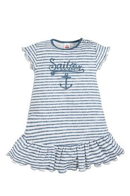 Sukienka z falbanką ""BLUE SEA" Makoma paski