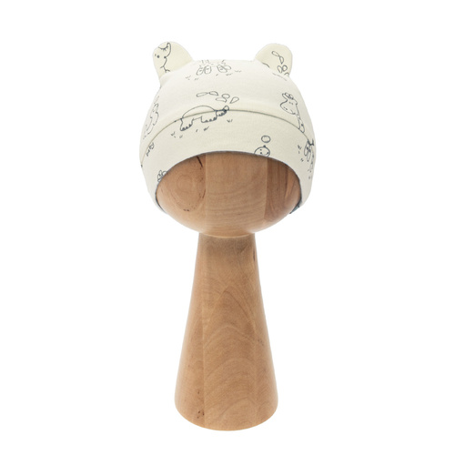 4800 02 Animals Komplet wyprawkowy 4-częściowy nadruk Nicol - ecru