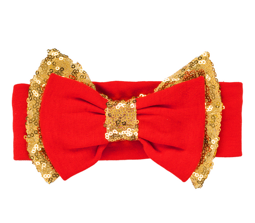 Opaska z dużą kokardą 3316 La Bonita Marija - czerwony