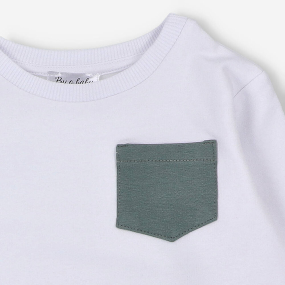 Chłopięca bluza dresowa BOB-0004/086 By o Baby biały