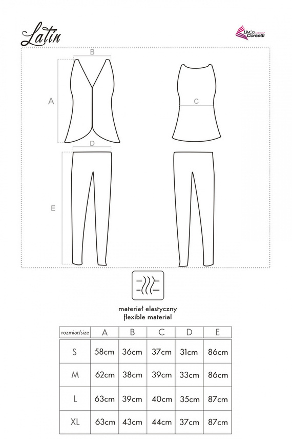 Piżama damska Latin LC 90098 LivCo Corsetti Fashion