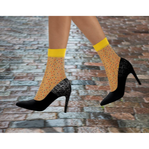 Skarpetki damskie nylonowe Sesto Senso beżowy 