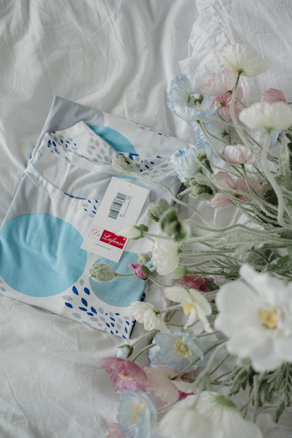 De Lafense 860 Amelia – koszula nocna damska z wiskozy, krótki rękaw