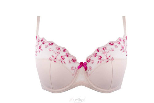 Biustonosz semi soft półusztywniany Vivian Unikat beż-róż