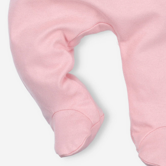 Półśpiochy z bawełny organicznej Pink Flowers Nini różowy