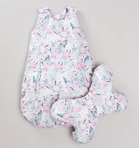 Śpiworek niemowlęcy z poduszką LUL-0036 Flamingi Luli Lu 