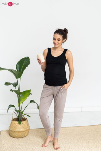 Top ciążowy i do karmienia Milky Nap Milk&Love czarny