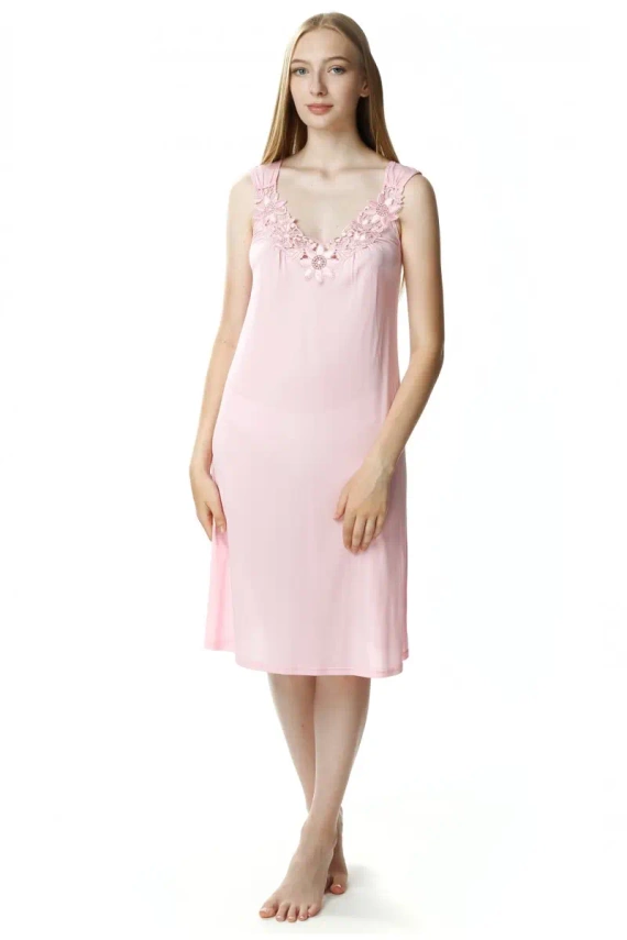 Koszula nocna damska 4114 Róża Mewa różowy