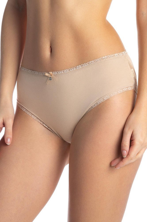 L-4000 BI-06 A'2 Figi Damskie Lama beżowy