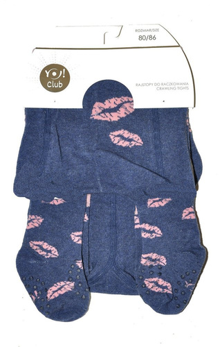 RAB-0025G Rajstopy do raczkowania mix kolor-dziewczynka