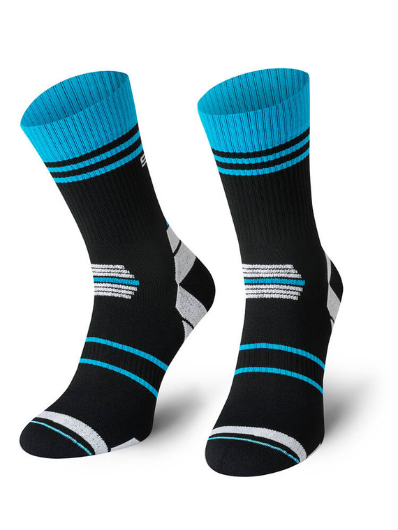 Running 04 Skarpety biegowe damskie/męskie Spaio black/white/blue 