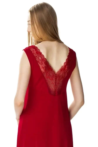 Koszula nocna damska Mewa 86374 Paula Mewa burgund