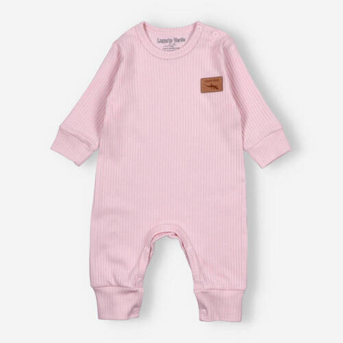 Lagarto Verde Rampers z dzianiny prążkowej - różowy