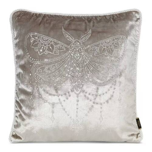 Poszewka welurowa z kryształkami Royal 8 Eurofirany beżowy