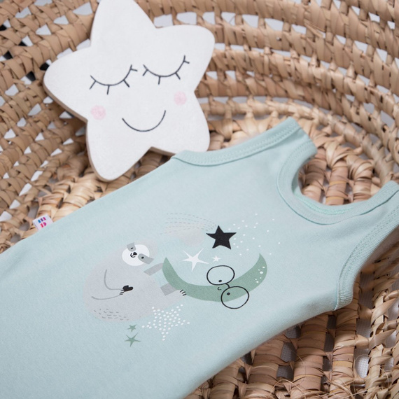 Body z nadrukiem na ramiączkach Mellow Ewa Klucze - mięta