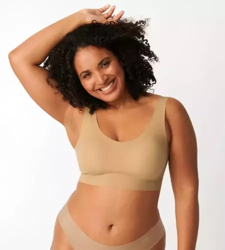 Top na ramiączkach Zero feel Sloggi - cognac