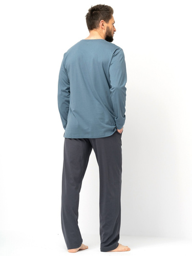 Piżama męska Key MNS 627 – bawełniana, długi rękaw, wygodna i stylowa