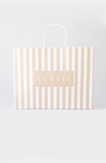 Torba papierowa w paski Sensis – mała W26