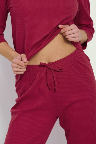 Piżama damska 3355 Berry Taro - bordowy