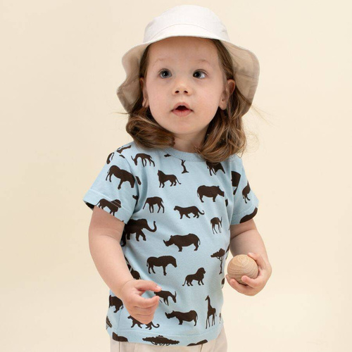 T-shirt z nadrukiem Safari Pinokio - afryka niebieski