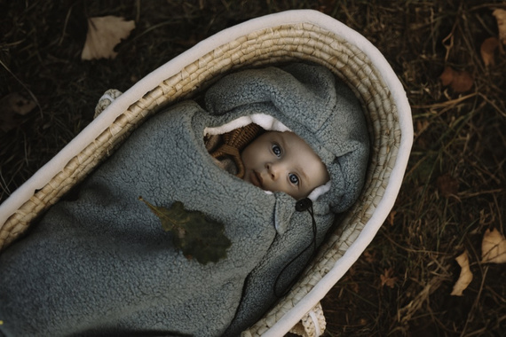 Śpiworek do wózka Alpaka Gray Sage Makaszka