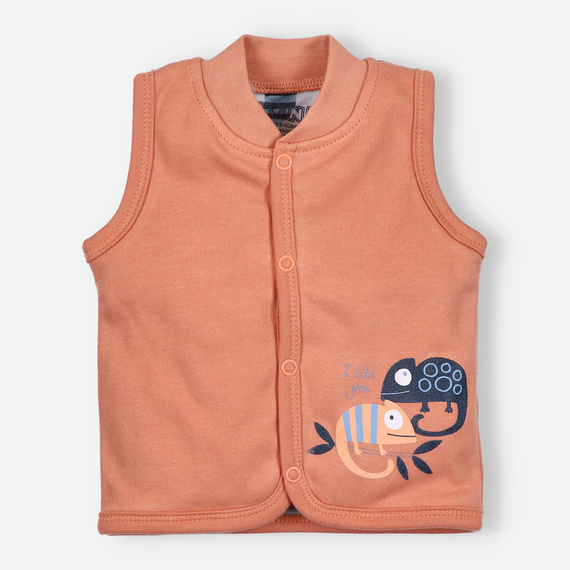 Kamizelka z bawełny organicznej Kameleon Nini pomarańczowy