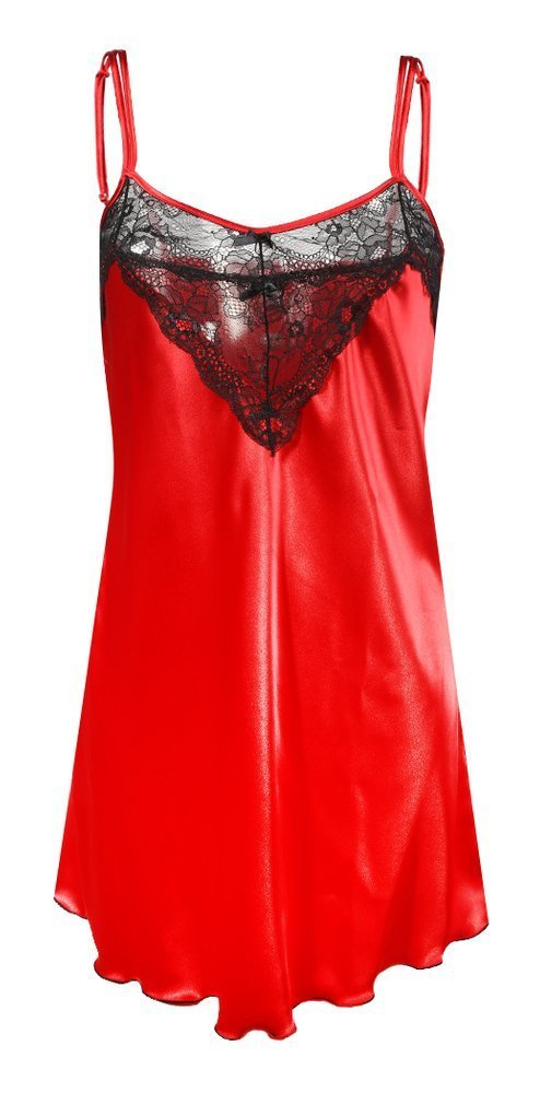 Koszulka satynowa damska DKaren - czerwony