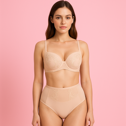 Vena VB-474 – cielisty biustonosz full cup z fiszbinami nude