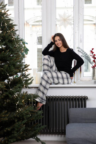 Piżama damska Blanche Sensis -czarny