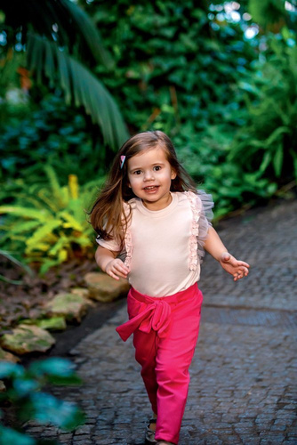 Bluzeczka bawełniany "PEONY" Ewa Klucze - różowa