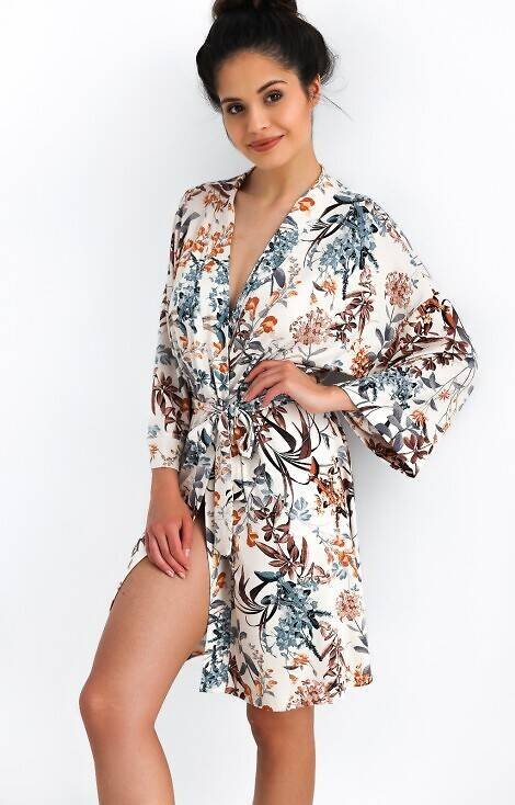 Szlafrok damski Dolores Sensis - kremowy