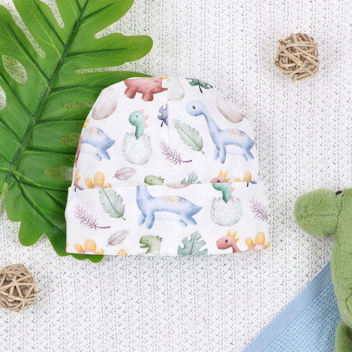Nini Czapka Dino Explorer– organiczna bawełna, czapeczka dla niemowląt