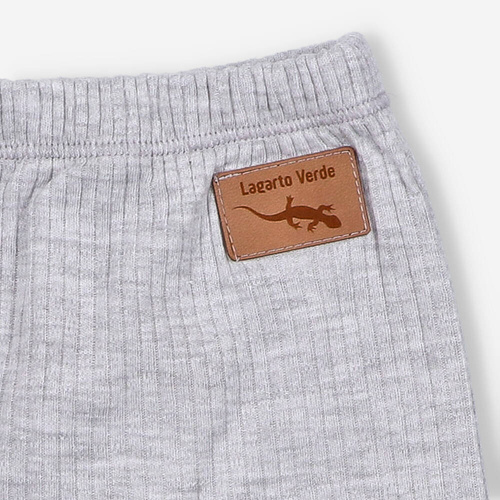 Lagarto Verde Półśpiochy z dzianiny prążkowej - Szary