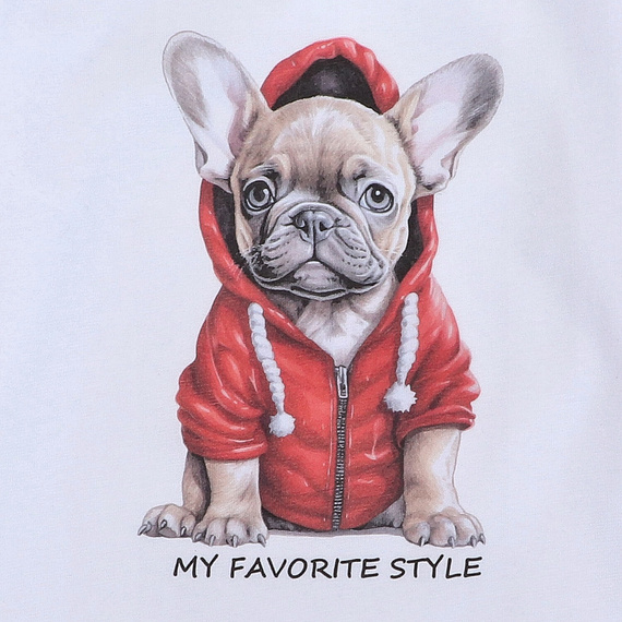 Bluzka chłopięca z długim rękawem KAR-1011 Lagarto Verde biały