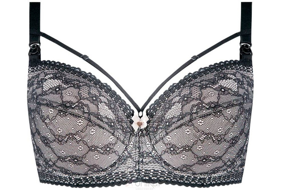 Biustonosz do karmienia Roxi semi soft Unikat czarny-róż