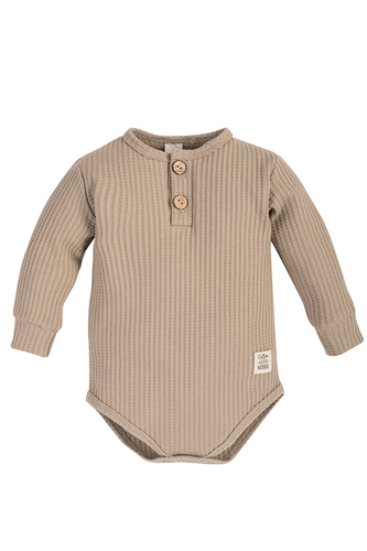 Body polo z długim rękawem "Waffel Stone" Makoma stone