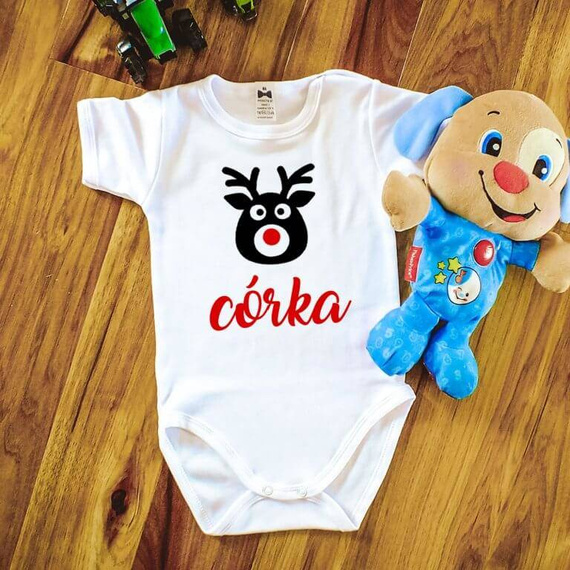 Zestaw koszulek świątecznych "MAMA TATA CÓRKA RENIFERY" Moocha