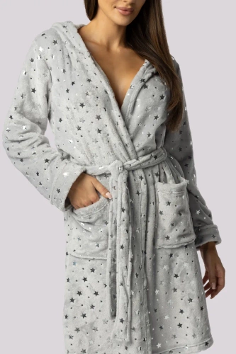 Szlafrok damski Star Envie light grey 