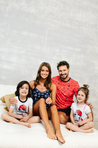 Piżama dziewczęca Marina Italian Fashion - jasny melanż