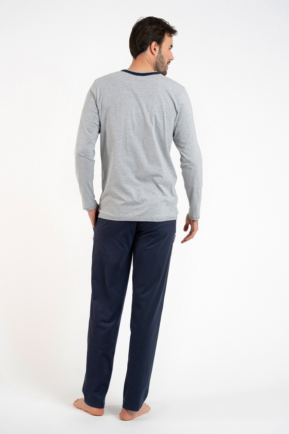 Piżama Męska długi rękaw, długie spodnie Zbyszek talian Fashion - melange